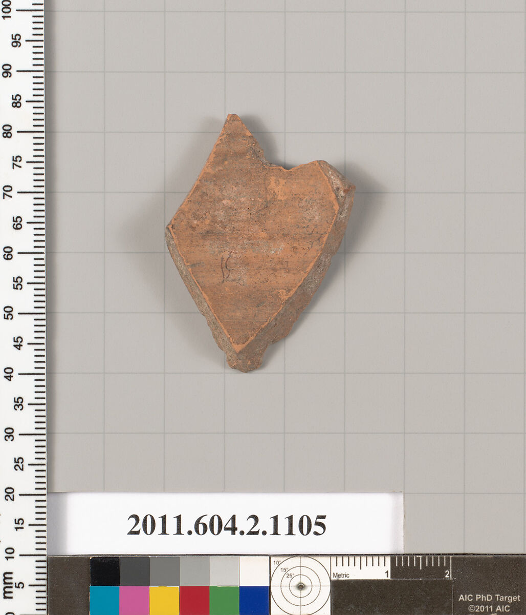 Terracotta fragment of a lekythos (oil flask), Terracotta, Greek, Attic