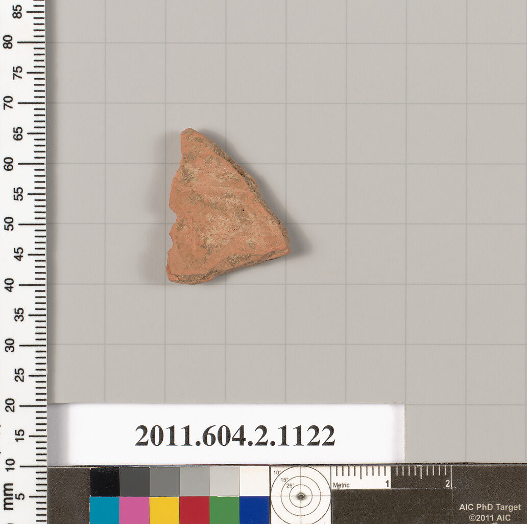 Terracotta fragment of a squat lekythos (oil flask), Terracotta, Greek, Attic