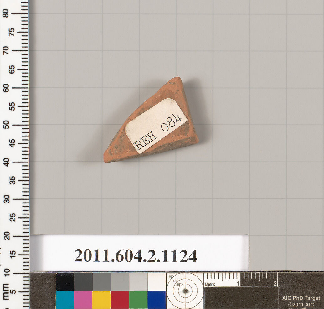 Terracotta fragment of a lekythos (oil flask)?, Terracotta, Greek, Attic
