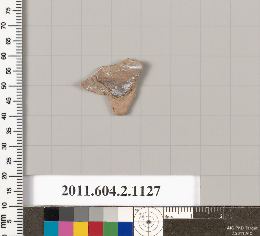 Terracotta fragment of a lekythos (oil flask)?, Terracotta, Greek, Attic