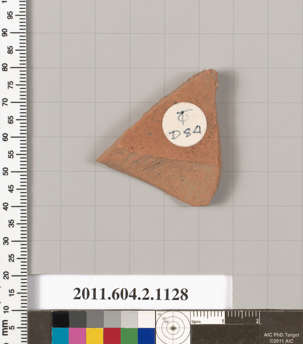 Terracotta fragment of a lekythos (oil flask)?, Terracotta, Greek, Attic