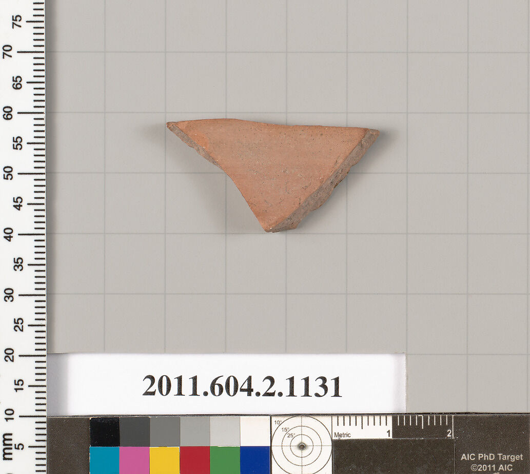 Terracotta fragment of a lekythos (oil flask)?, Terracotta, Greek, Attic