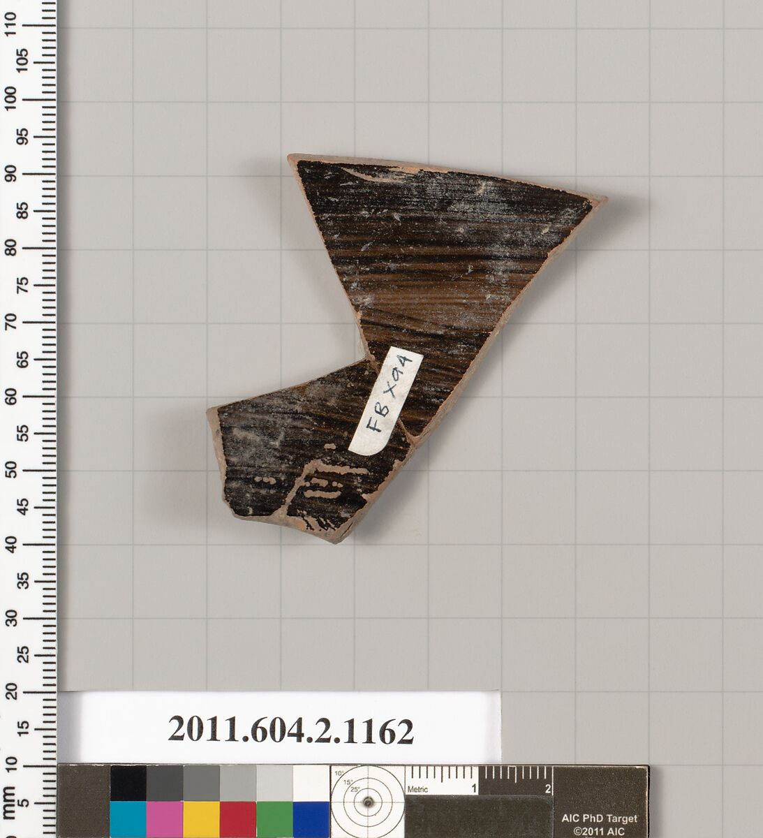 Terracotta fragment of a skyphos (deep drinking cup), Terracotta, Greek, Attic