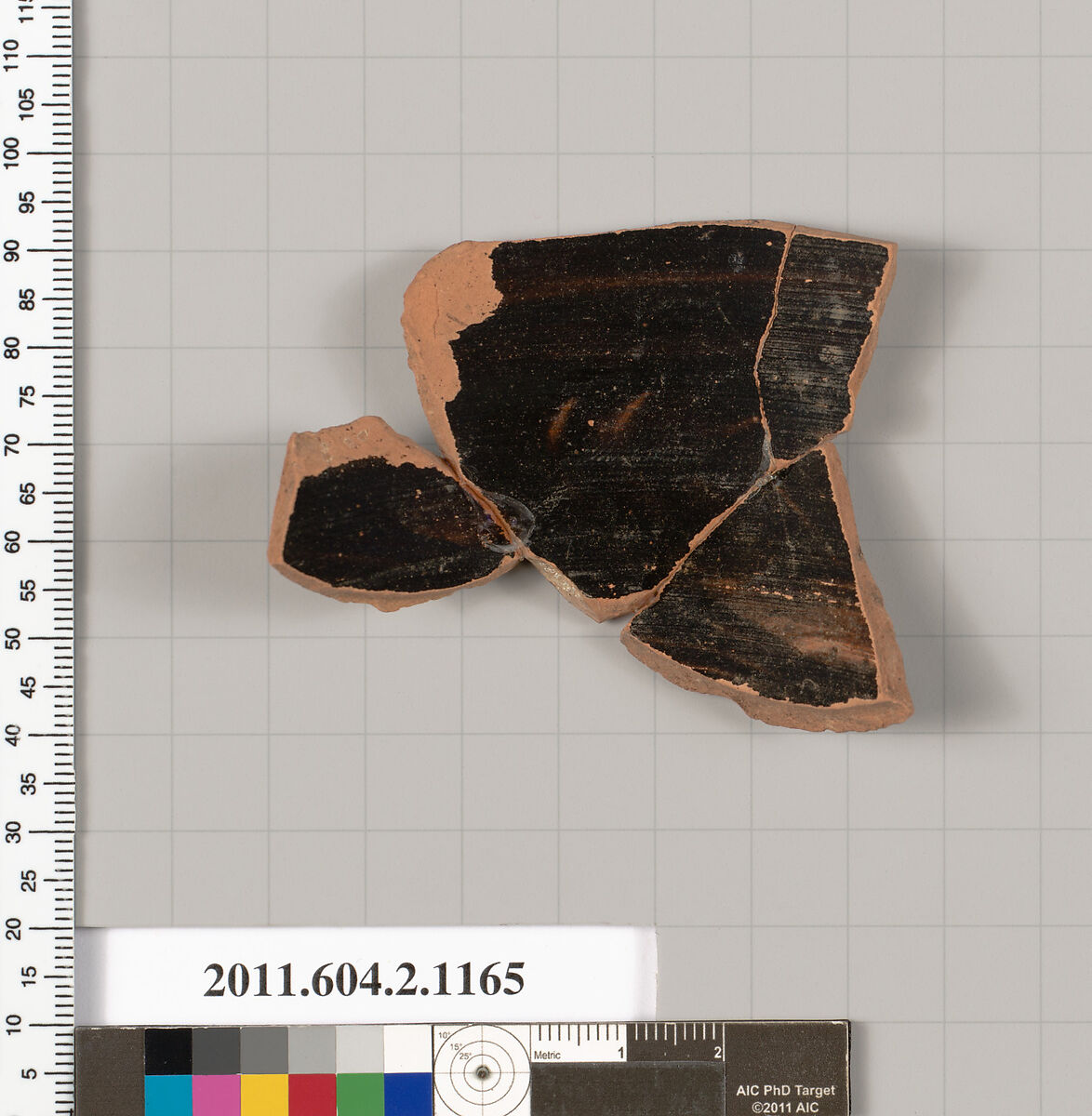 Terracotta fragment of a skyphos (deep drinking cup), Terracotta, Greek, Attic