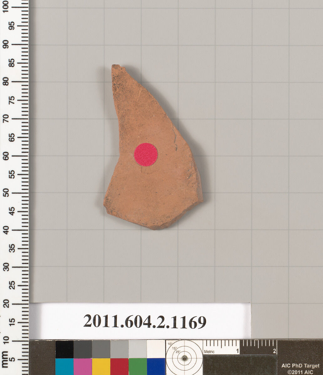 Terracotta fragment of a hydria: kalpis (water jar)?, Terracotta, Greek, Attic