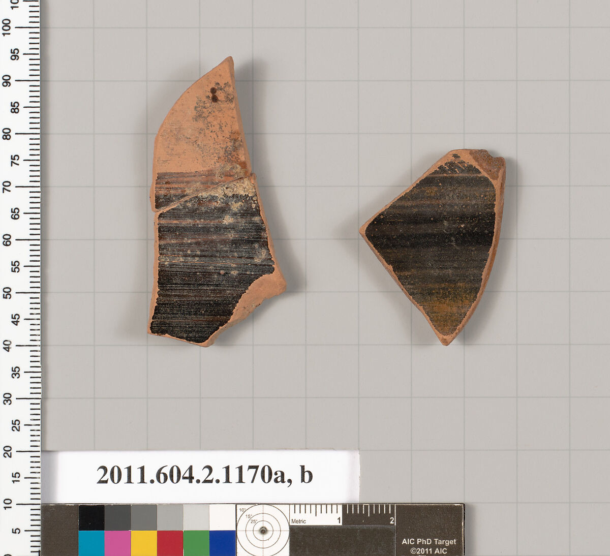 Terracotta fragments of skyphoi (deep drinking cups)?, Terracotta, Greek, Attic