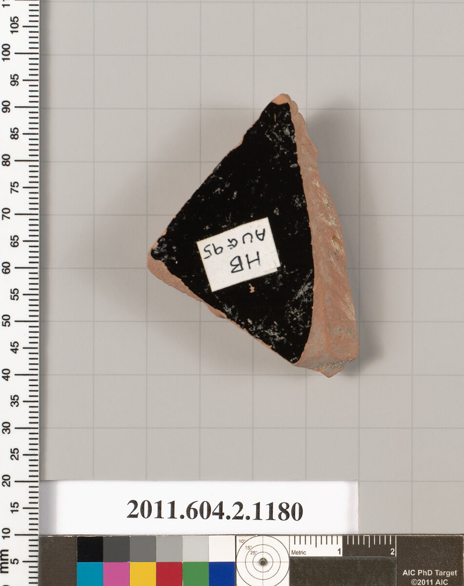 Terracotta fragment of a bell-krater (bowl for mixing wine and water)?, Terracotta, Greek, Attic