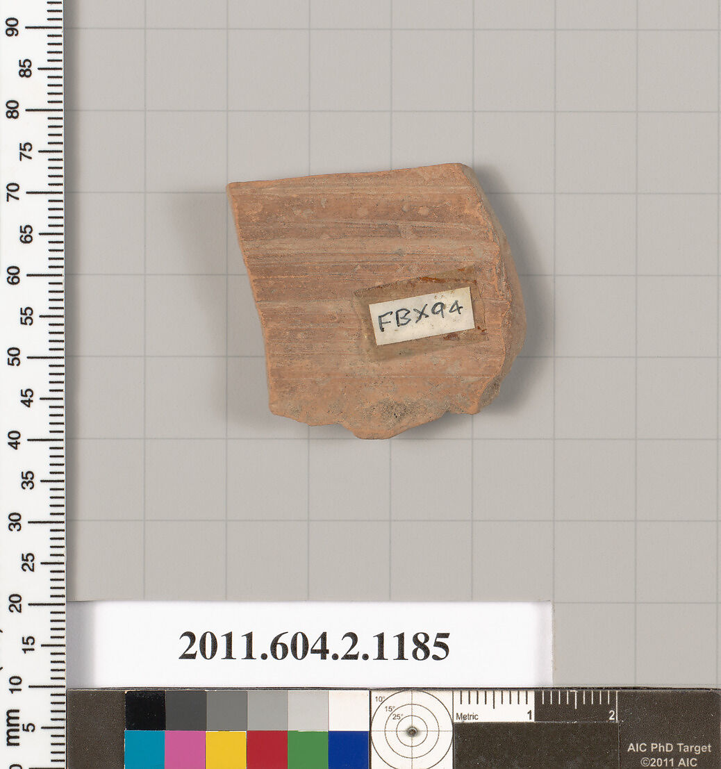 Terracotta fragment of a squat lekythos (oil flask)?, Terracotta, Greek, Attic