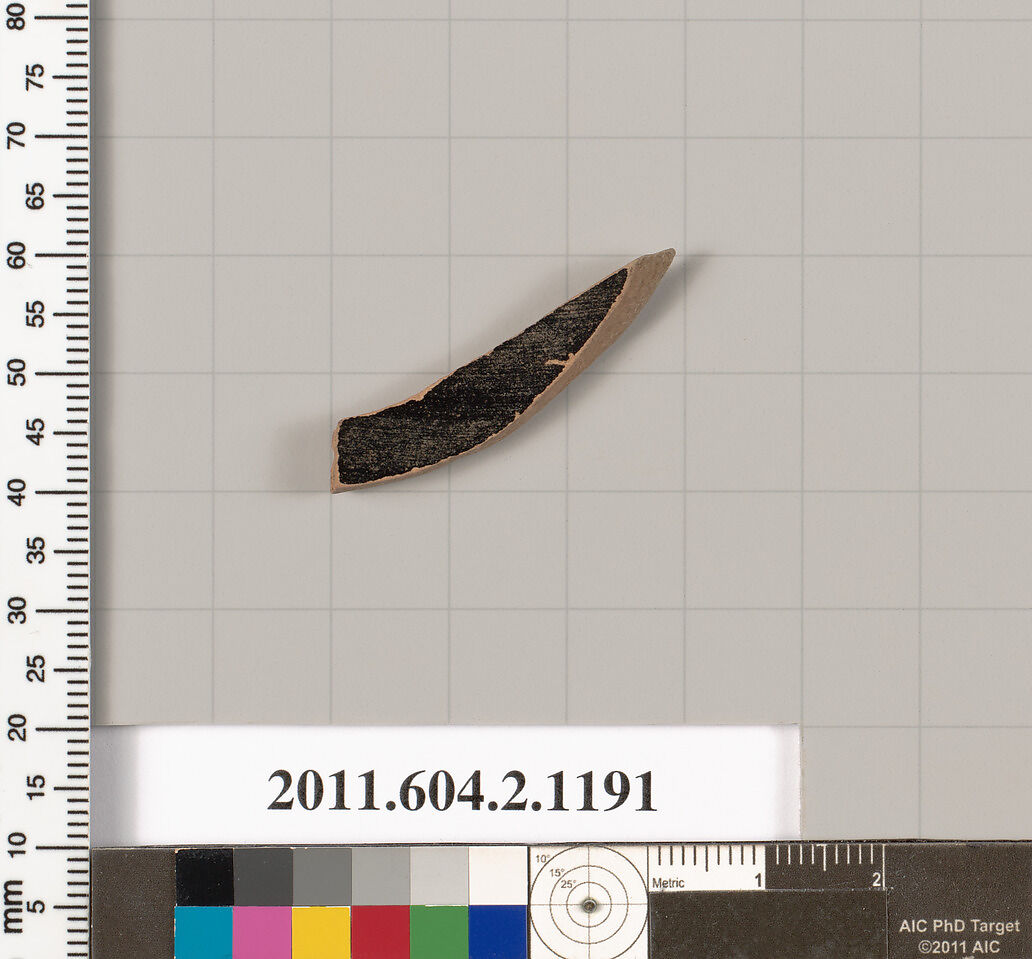 Terracotta fragment from a closed shape, Terracotta, Greek, Attic