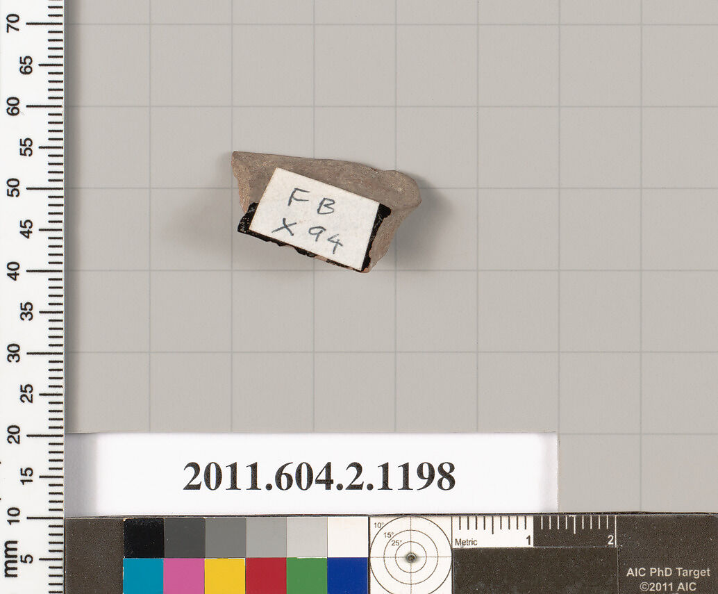 Terracotta fragment from an open shape, Terracotta, Greek, Attic