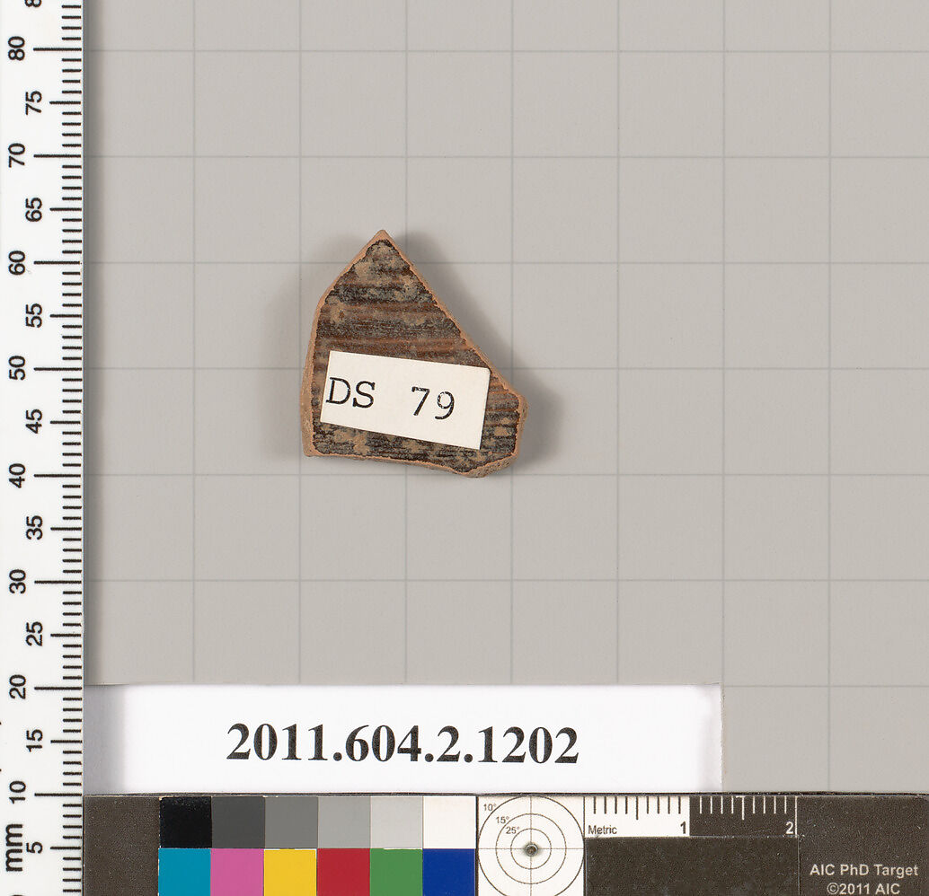 Terracotta fragment from an open shape, Terracotta, Greek, Attic