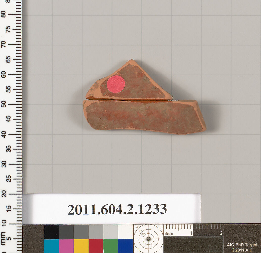 Terracotta fragment of a head vase?, Terracotta, Greek, Attic