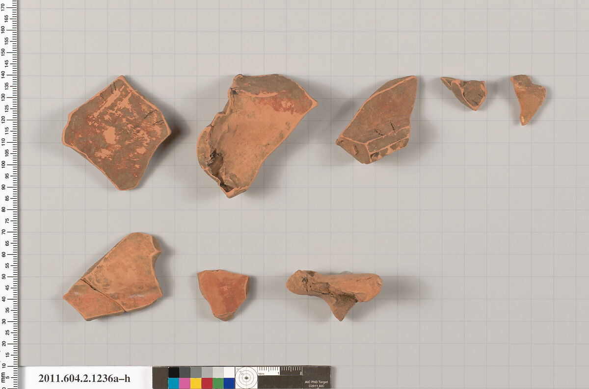 Terracotta fragments from a plastic vase, Terracotta, Greek, Attic