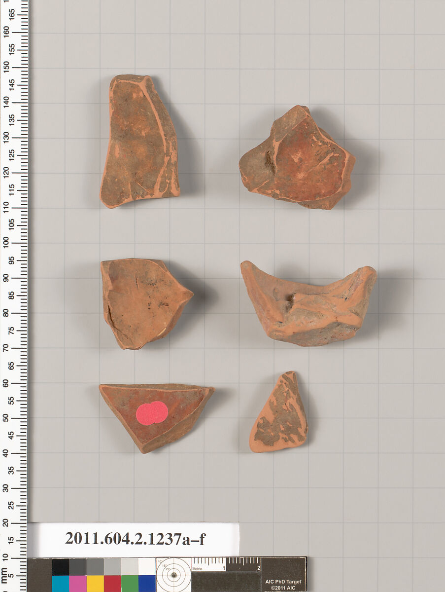 Terracotta fragments from a plastic vase, Terracotta, Greek, Attic