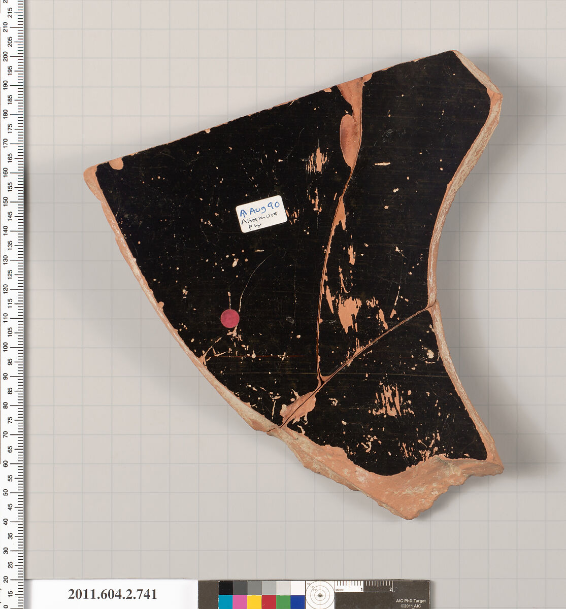 Terracotta fragment of a calyx-krater (bowl for mixing wine and water), Terracotta, Greek, Attic