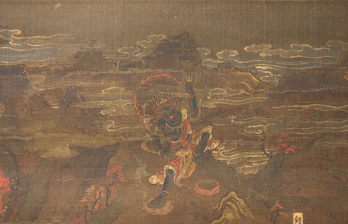 Mandala of Kumano Shrine, Unidentified artist, Hanging scroll; ink, color, and gold on silk, Japan