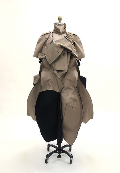 Trench coat, Comme des Garçons (Japanese, founded 1969), cotton, polyester, metal, Japanese