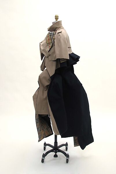 Trench coat, Comme des Garçons (Japanese, founded 1969), cotton, polyester, metal, Japanese