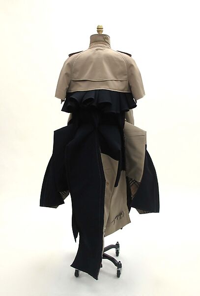 Trench coat, Comme des Garçons (Japanese, founded 1969), cotton, polyester, metal, Japanese