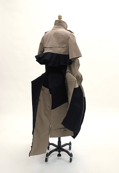Trench coat, Comme des Garçons (Japanese, founded 1969), cotton, polyester, metal, Japanese