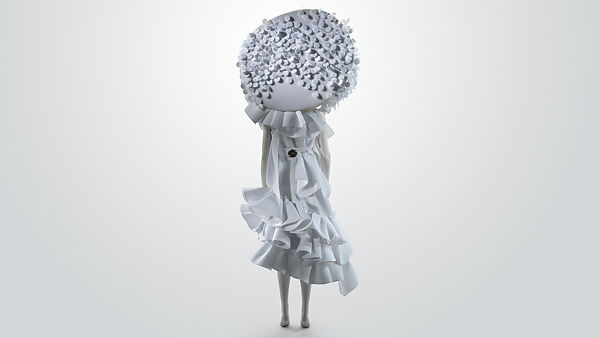 Ensemble, Viktor &amp; Rolf (Dutch, founded 1993), polyester, synthetic, metal, Dutch