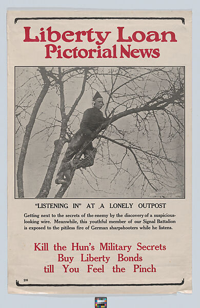 Liberty Loan pictorial news, "listening in" at a lonely outpost, Issued by Committee on Public Information, Photomechanical reproduction 