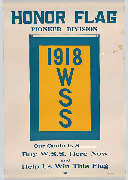 Honor Flag, Anonymous, Commercial color lithograph 