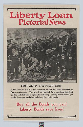Liberty Loan pictorial news, first aid in the front lines
