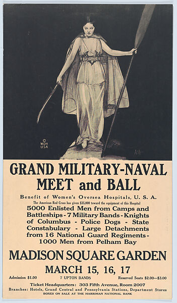 Grand military-naval meet and ball, Neysa McMein (American, Quincy, Illinois 1890–1949 New York), Commercial lithograph 