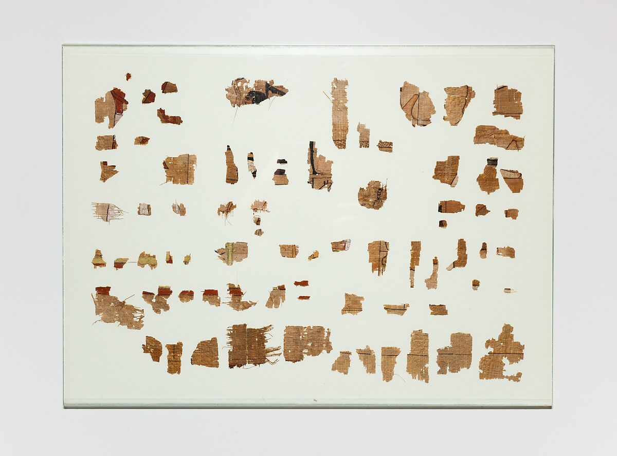 Papyrus fragments from the Book of the Dead of the Scribe Roy, Papyrus, ink
