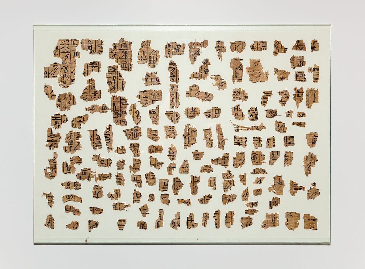 Fragments from a Book of the Dead, Papyrus, ink