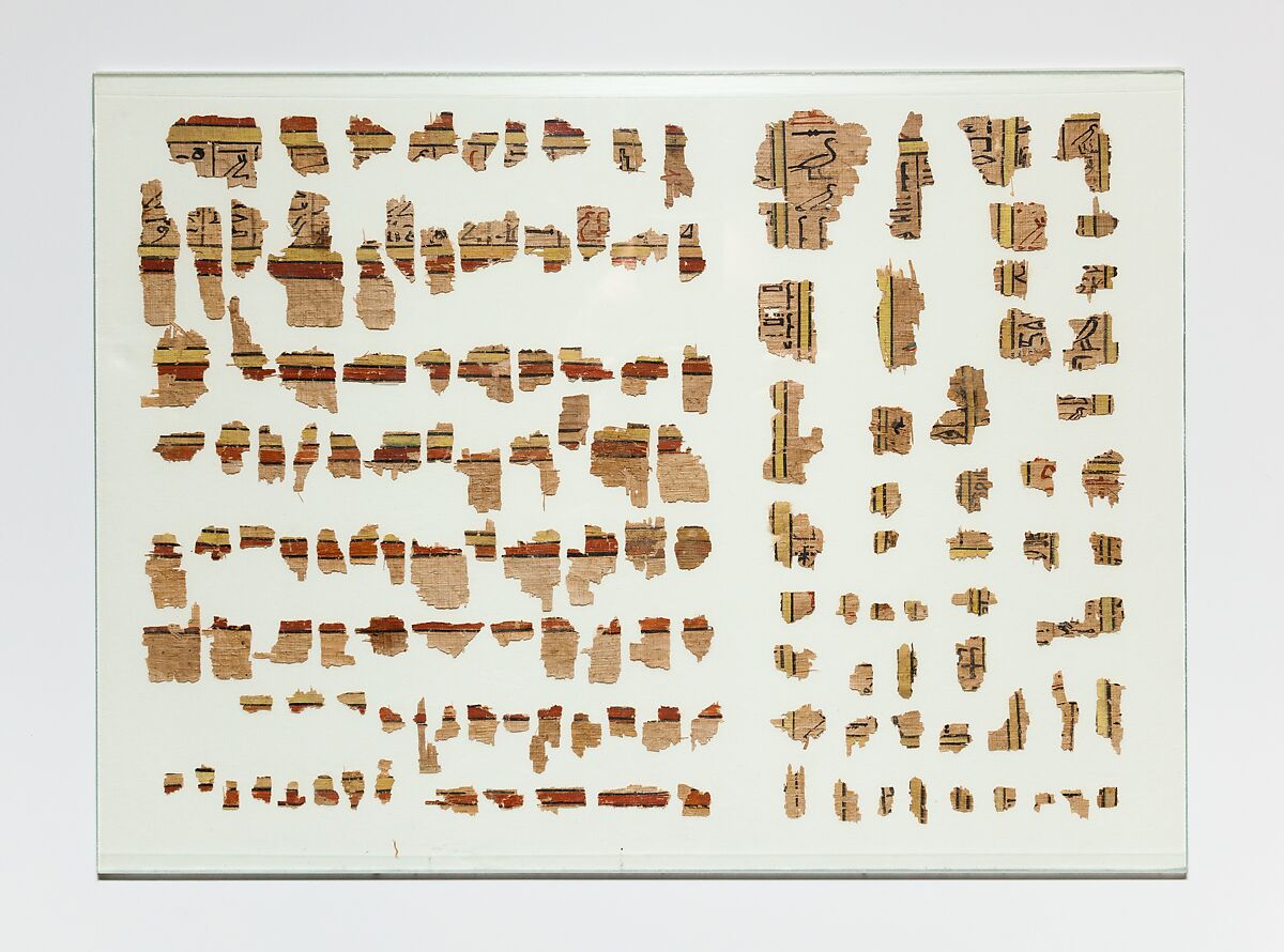 Fragments from a Book of the Dead, Papyrus, ink 