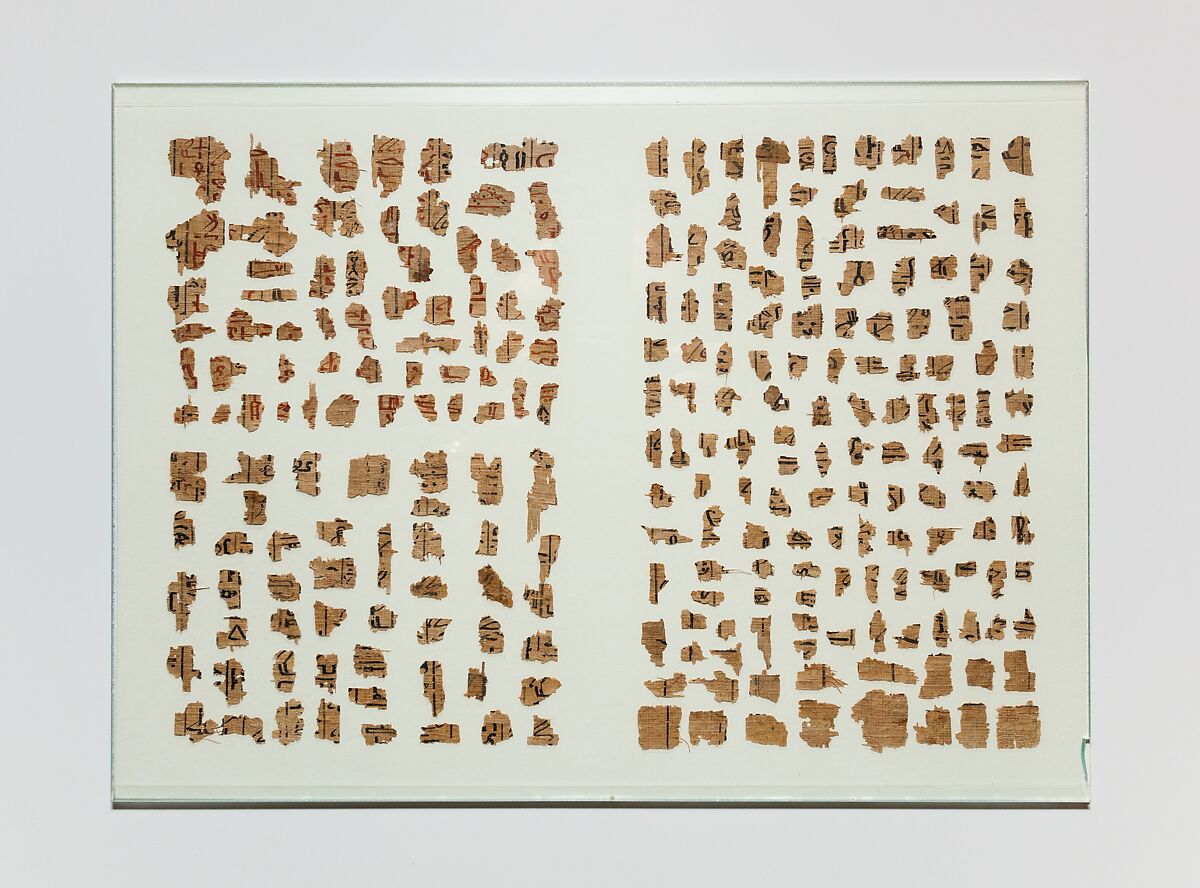 Fragments from a Book of the Dead, Papyrus, ink 