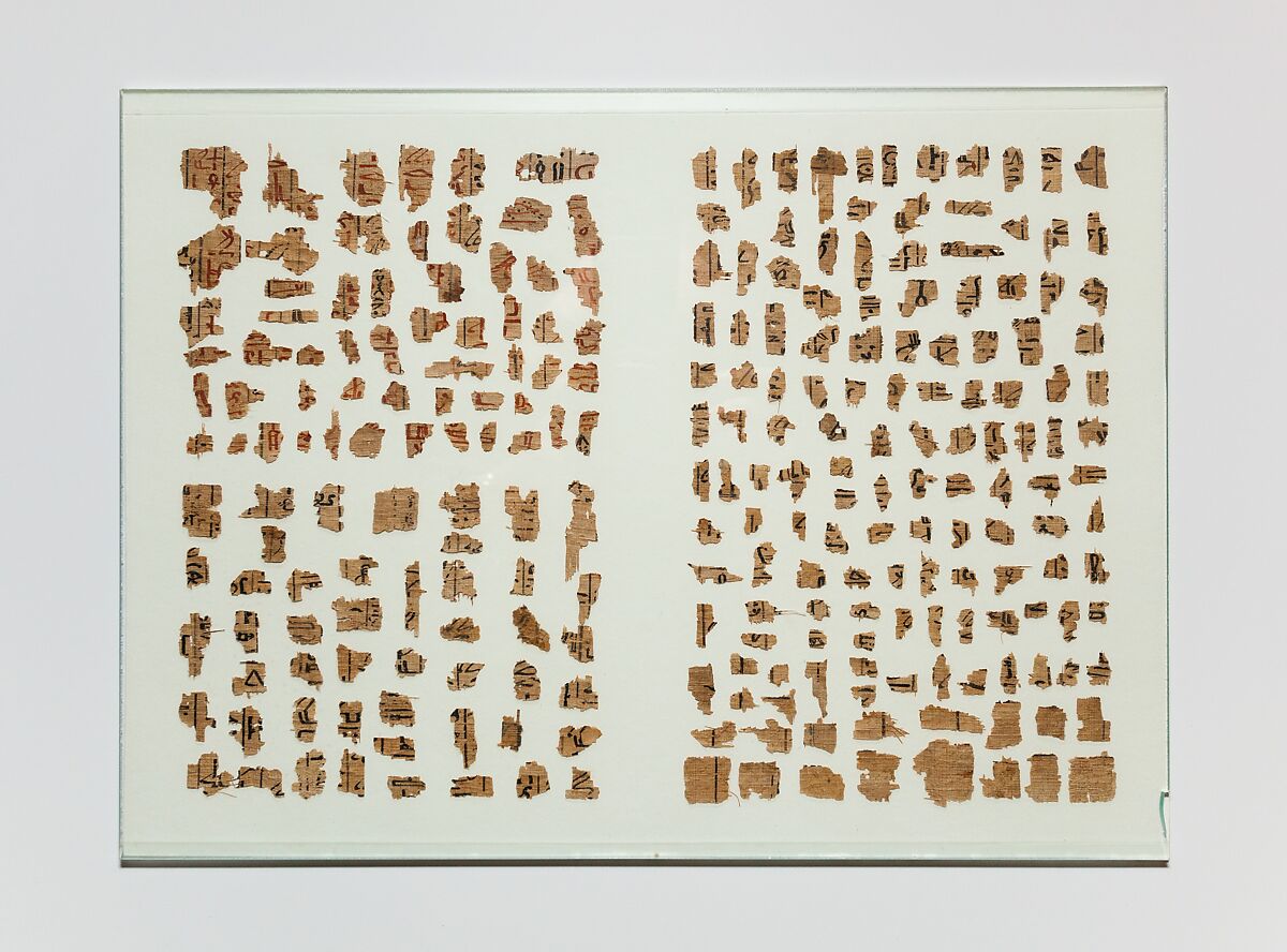 Fragments from a Book of the Dead, Papyrus, ink