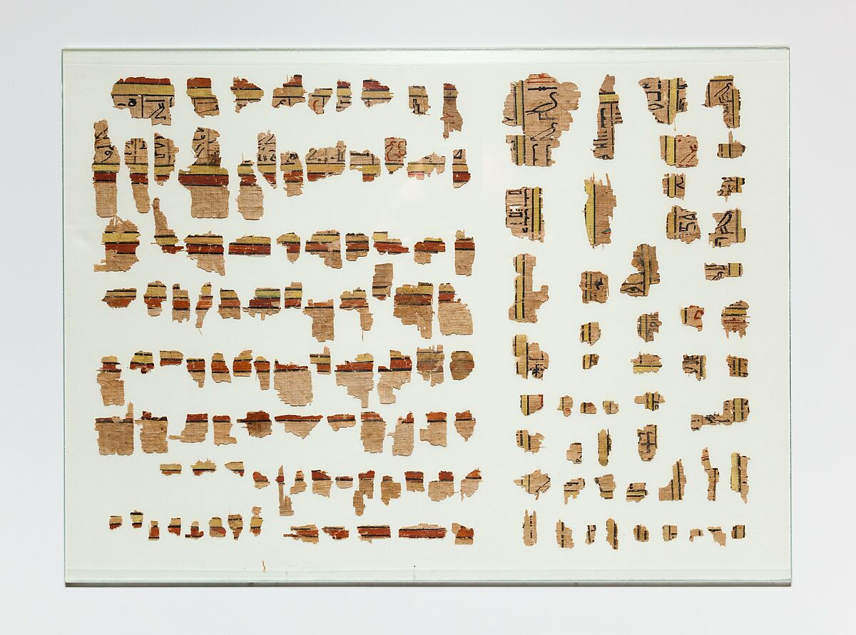 Fragments from a Book of the Dead, Papyrus, ink