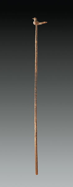 Staff with Bird-Shaped Finial, Wood and bronze, China 