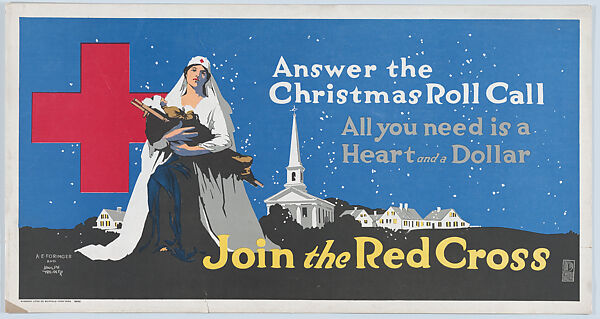 Answer the Christmas roll call, Alonzo Earl Foringer (American, Kaylor, Pennsylvania 1878–1948), Commercial color lithograph 