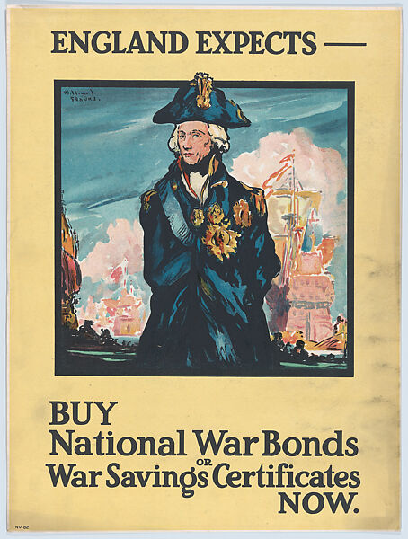 England Expects, William J. Franks (British, active 1916–18), Commercial color lithograph 