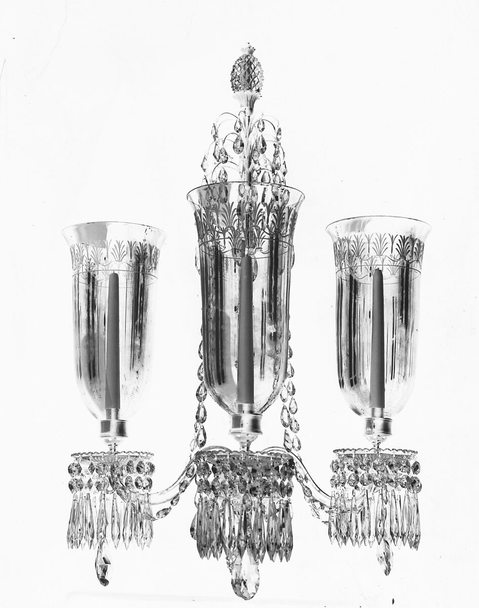 Sconce, Cut glass, gilt bronze, British or Irish 