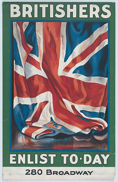 Britishers enlist to-day, Guy Lipscombe (British), Commercial color lithograph 