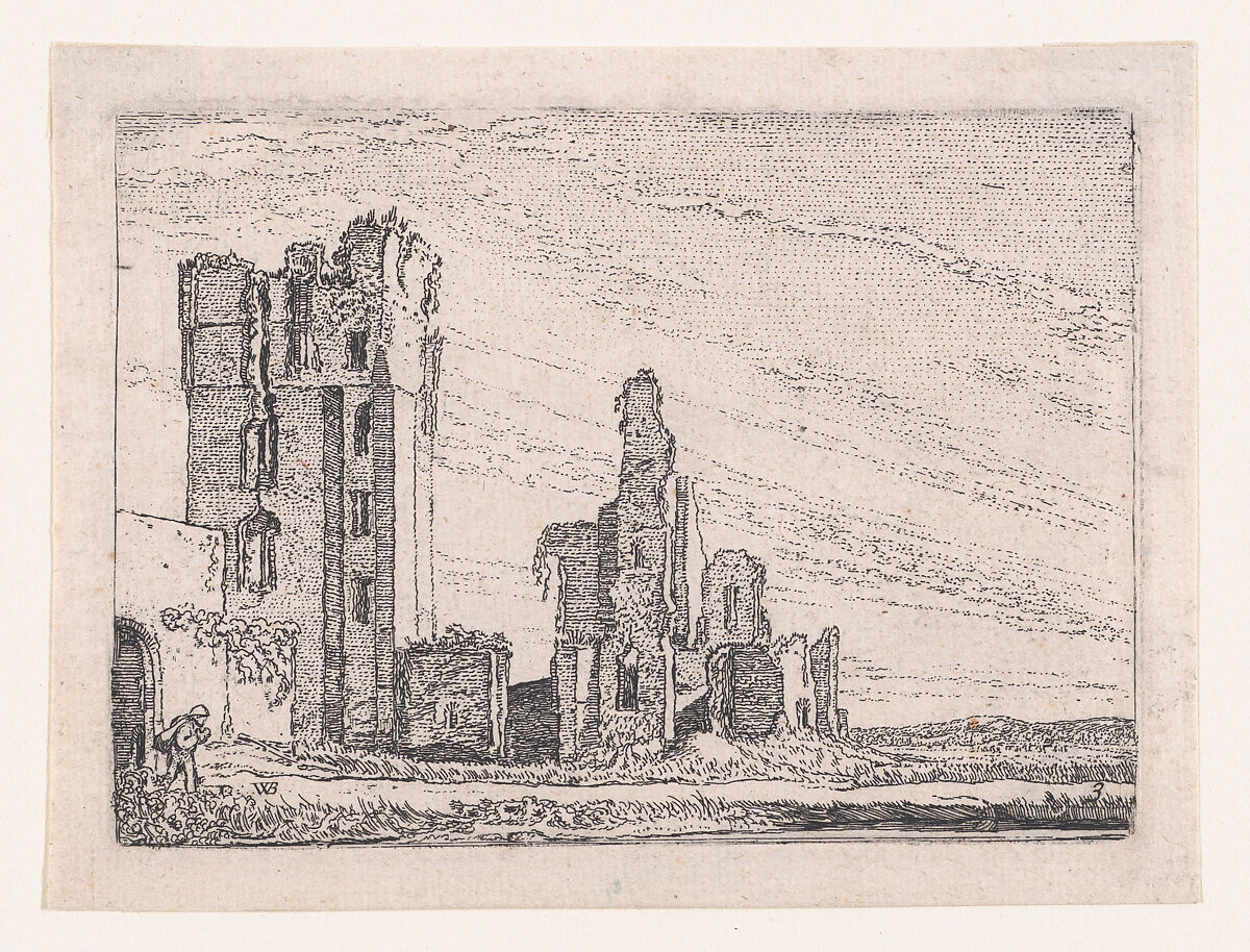 Het Huys te Kleef bij Haarlem, from Verscheyden Landtschapjes (Various Little Landscapes), Plate 3, Willem Pietersz Buytewech (Dutch, Rotterdam 1591/92–1624), Etching; Begemann's second state of three 