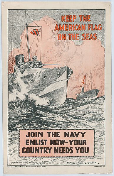 Keep the American flag on the seas, Frank Vining Smith (American, Whitman, Massachusetts 1879–1967 Hingham, Massachusetts), Commercial color lithograph 