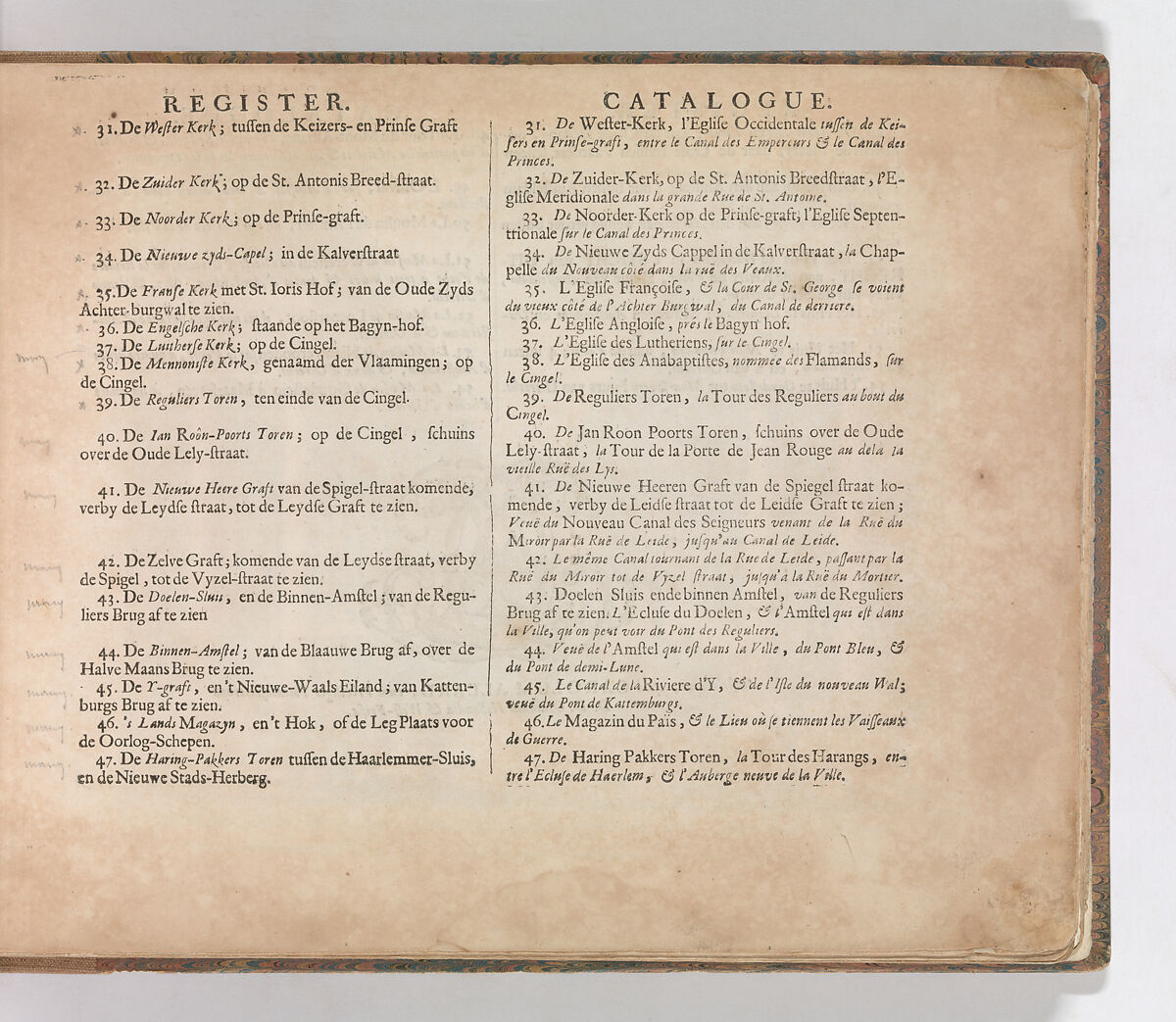 Index to the plates of the 'Tooneel Der Voornaamste Nederlands Huizen, En Lust Hoven, Naar T Leven Afgebeeld', Carel Allard (Dutch, Amsterdam 1648–ca. 1709 Amsterdam), Letterpress