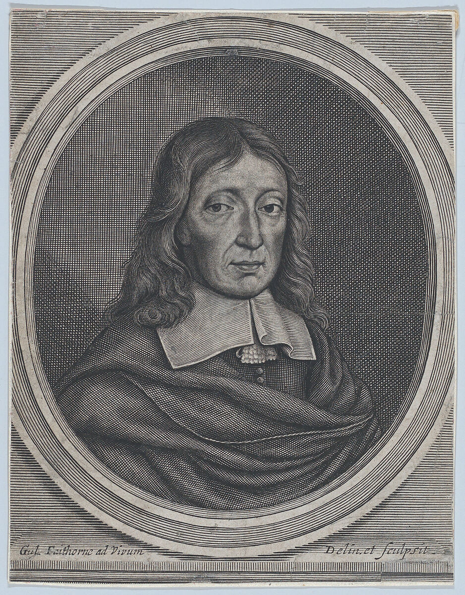 John Milton, William Faithorne the Elder (British, London ca. 1620–1691 London), Engraving; late reworked state 