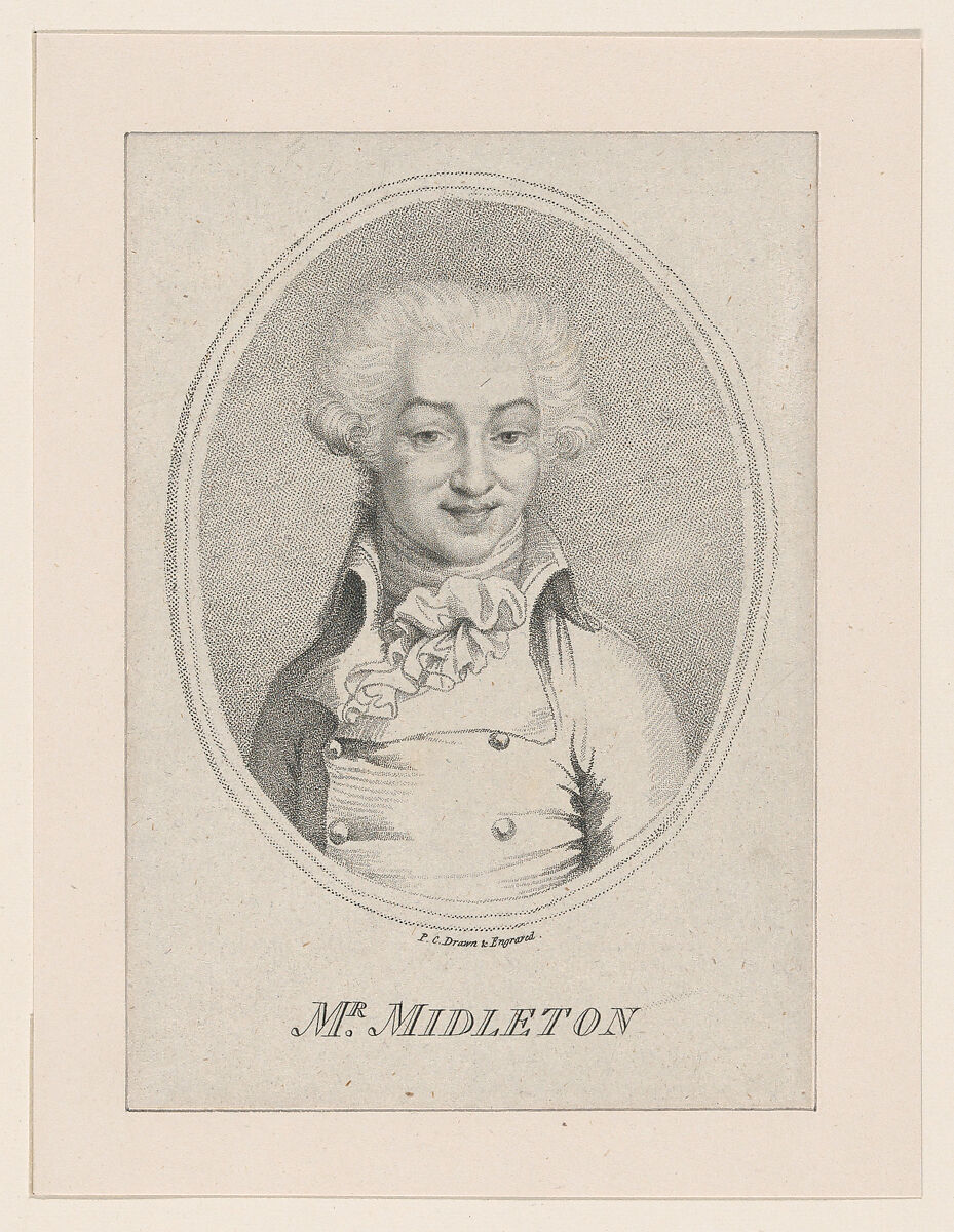 Mr. Midleton [James Middleton], (?) Peter Condé (British (born France), 1767/68–1840 London), Stipple engraving 