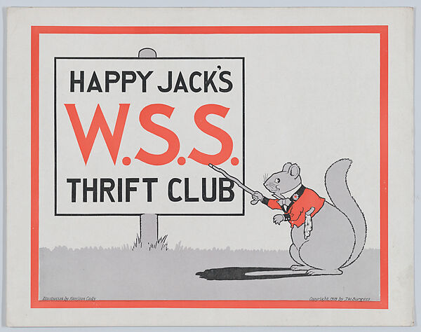 Happy Jack's W.S.S. Thrift Club, Harrison Cady (American, Gardner, Massachusetts 1877–1970 Rockport, Massachusetts), Commercial color lithograph 