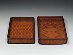 Box for Accessories (Take sashi-ami katami), Iizuka Shōkansai (Japanese, 1919–2004), Timber bamboo, rattan, and lacquer, Japan