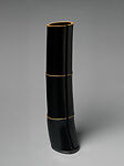 Flower Holder (Hanaire), Ikeda Iwao (Japanese, born 1940), Timber bamboo, black lacquer, and gold hiramaki-e, Japan