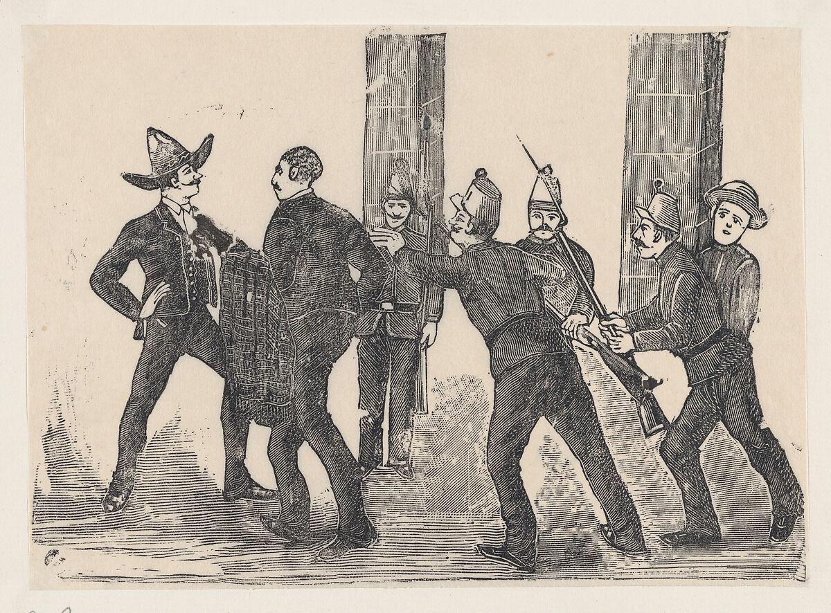 Execution of Jesus Bruno Martinez, José Guadalupe Posada (Mexican, Aguascalientes 1852–1913 Mexico City), Type-metal engraving 