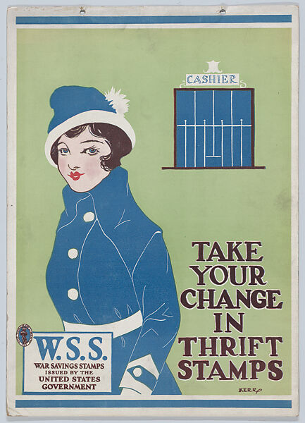 Take your change in thrift stamps, Anonymous, American, 20th century, Commercial color lithograph 